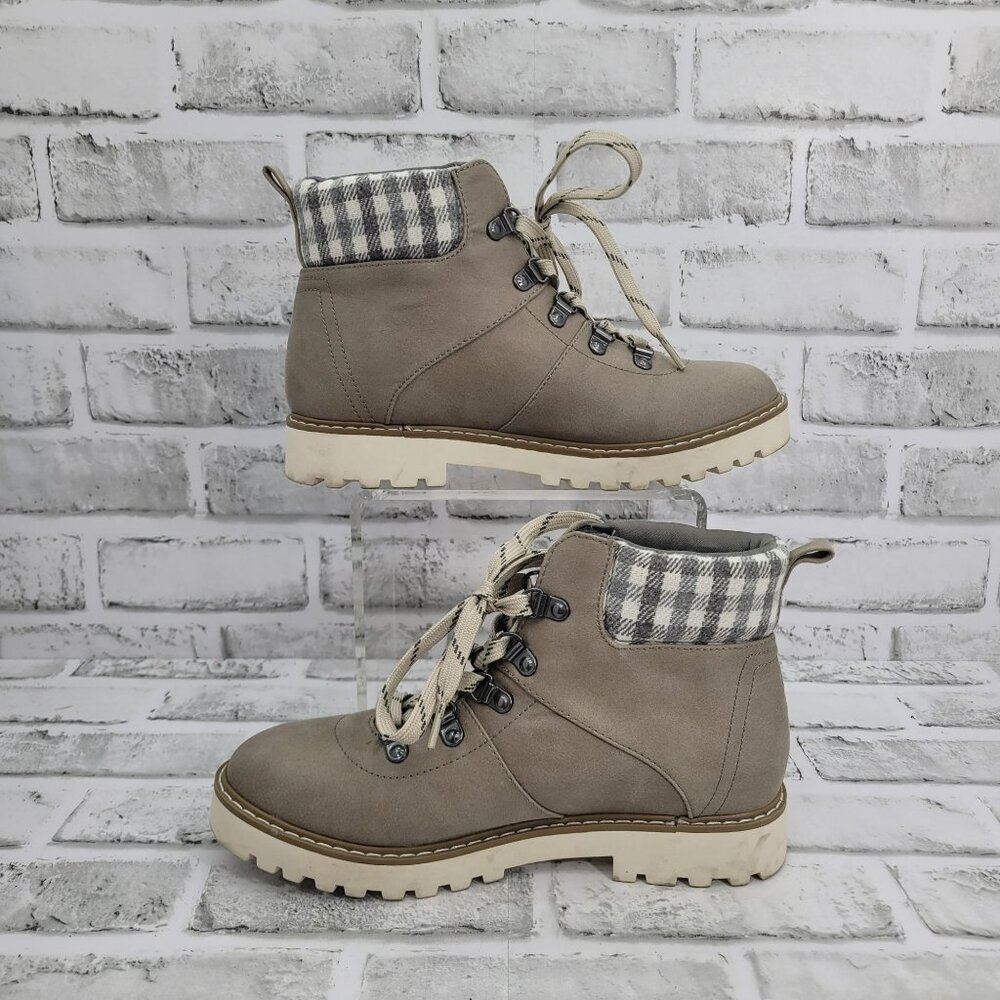Cliff's by White Mountain Sabine Gray Hiking Look Boots Women's Size 7 - Picture 2 of 7